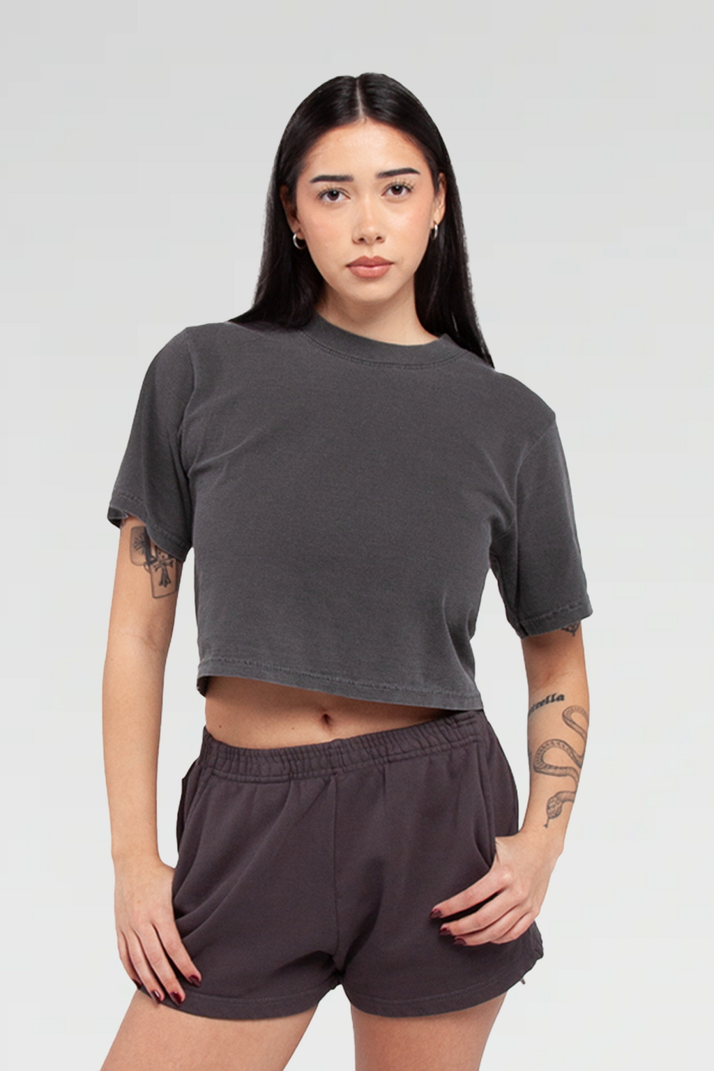 Shaka Wear Womens Garment Dye Crop Top